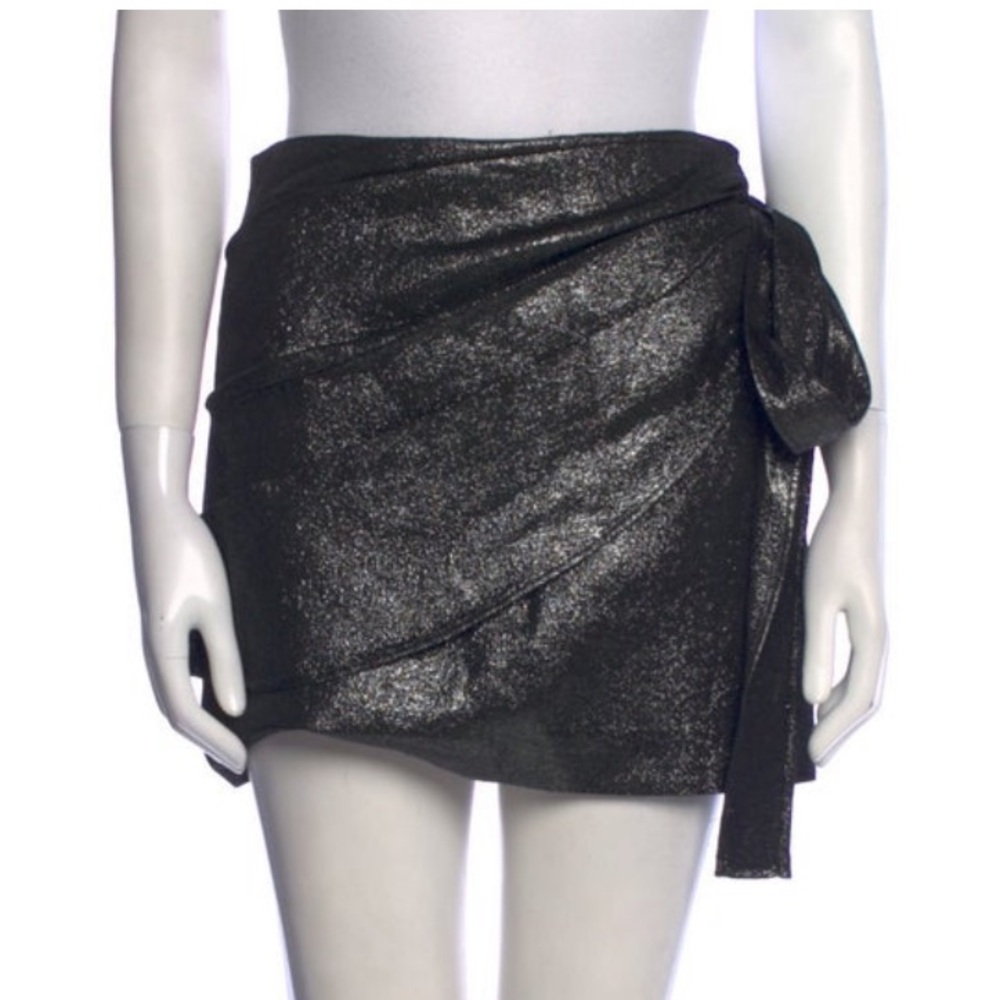 Sandro Black Metallic Skirt